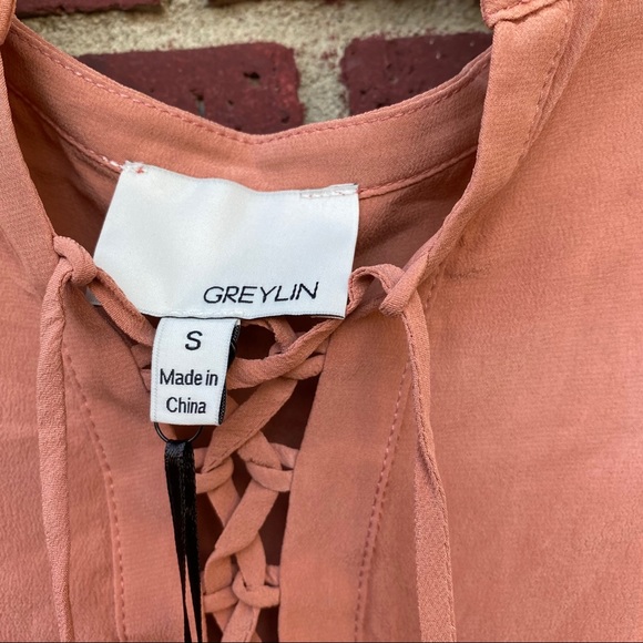 New 100% Silk Bilson Greylin Rose Sleeveless S Top - Picture 2 of 6